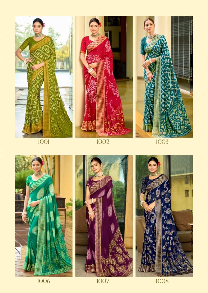 Ansha By Dhaga Bandhni Daily Wear Saree Orders In India 